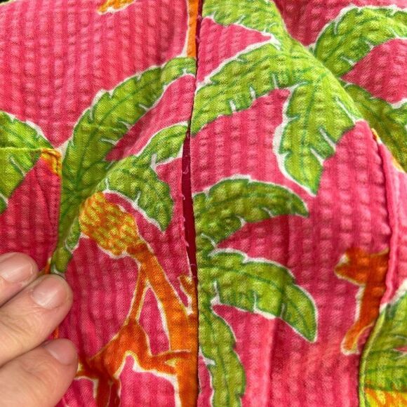 Vintage Lilly Pultizer 8 Pink Monkies Palm Tree Print Skirt - Flawed - Picture 11 of 13